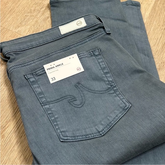 Ag Adriano Goldschmied Denim - NWT AG Prima Ankle Ciagrette Leg Jean Blue Gray Size 33 Plus Size